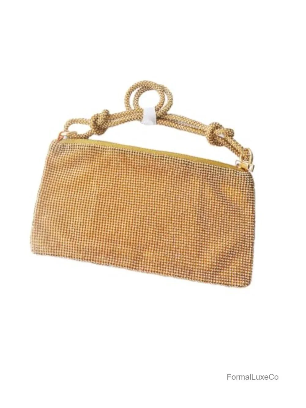 Rhinestone Evening Bag with Crystal Embellished Hobo Shoulder Bag, Zipper